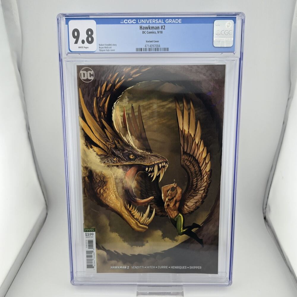 HAWKMAN 2 (2018) VARIANT STJEPAN SEJIC COVER CGC 9.8